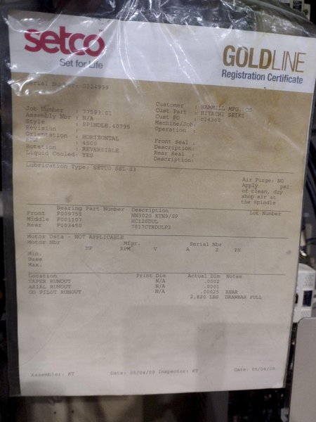 HITACHI SEIKI MODEL #VS-60 VERTICAL MACHINING CENTER: YOBRO #25670