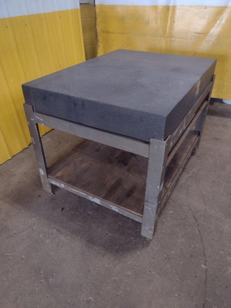 36&quot; x 48&quot; x 6&quot; ACCURITE BLACK GRANITE TABLE: STOCK #18812