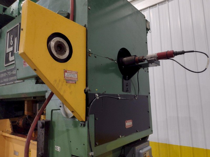 75 TON L&amp;J NO. EM275-42-24 HIGH SPEED STRAIGHT SIDE STAMPING PRESS. STOCK # 0778525