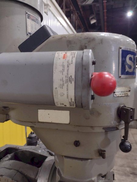 3 HP SHARP VERTICAL RAM TYPE KNEE MILL DRO &amp; POWER FEED : YOBRO #25318