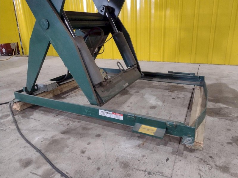 60" X 48" X 3500 LB SOUTHWORTH MODEL #LS4-36 DOUBLE ROLLER TOP LIFT TABLE, 110V SINGLE PHASE: STOCK #20926