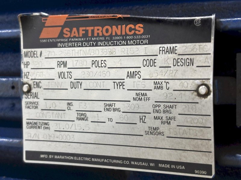 9 STAND YODER ROLLFORMER BASE WITH ELECTRICS / MAGNETEK GPD-515 DRIVE: STOCK #23428