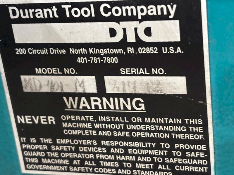 4,000 LB X 16&quot; DURANT MODEL #MD-401-M MOTORIZED UNCOILER COIL REEL: YOBRO #24500