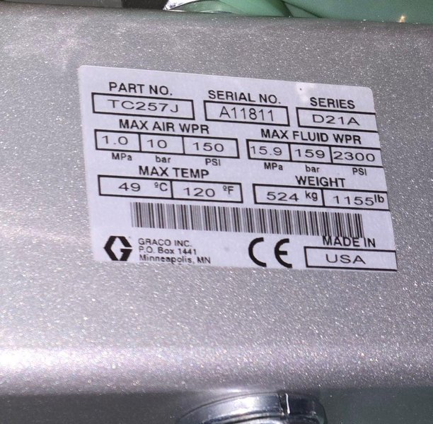 GRACO TC257J Check‑Mate Tandem Supply Pump 23:1 for 50 Gal Drum NEW