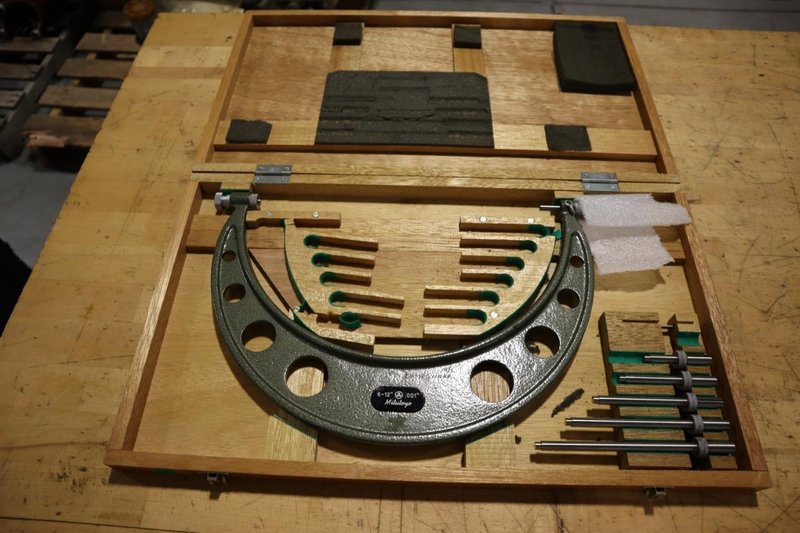 Mitutoyo 6-12" Micrometer w Standards in Divider Case, .001"- Auction Item