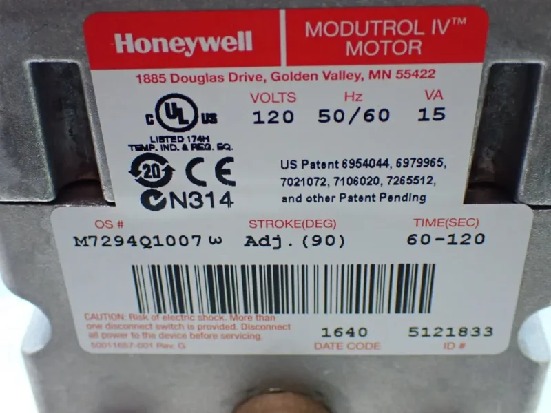 HONEYWELL MODUTROL IV MOTOR  -  M7294Q1007