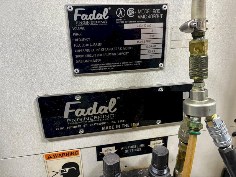 Fadal VMC 4020HT, 2000 – 10K Spindle, Available Immediately