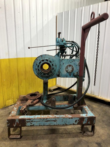 5&quot; PIPE PECK-O-MATIC HYDRAULIC BUCK-ON / BREAK-OUT MACHINE FOR THREADED PIPE: STOCK #16528