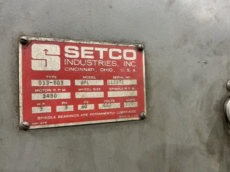 3 HP SETCO MODEL #SPL DUST COLLECTOR: STOCK 14096