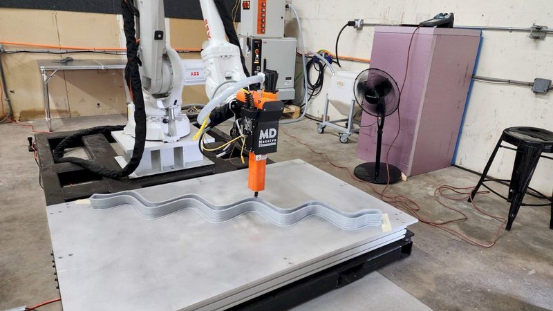 ABB IRB 4600L Robot Cell w/ MDPE‑10 Pellet Extruder, 2025 – Large Format Additive Manufacturing