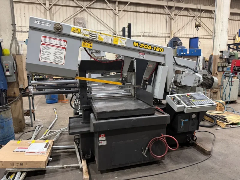 Used Hyd-Mech 20" x 30" fully automatic mitering bandsaw model M-20A-120