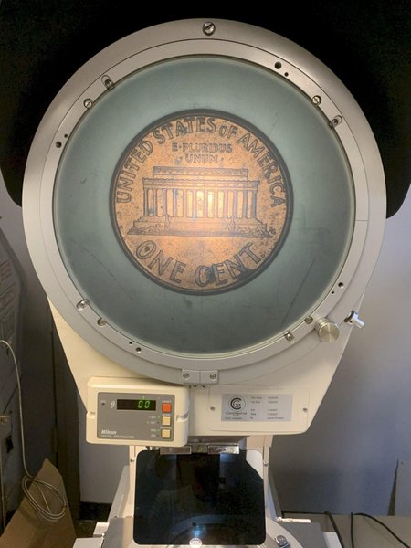 12" NIKON Model V-12BD Bench Top Vertical Beam Optical Comparator, S/N 1100207.