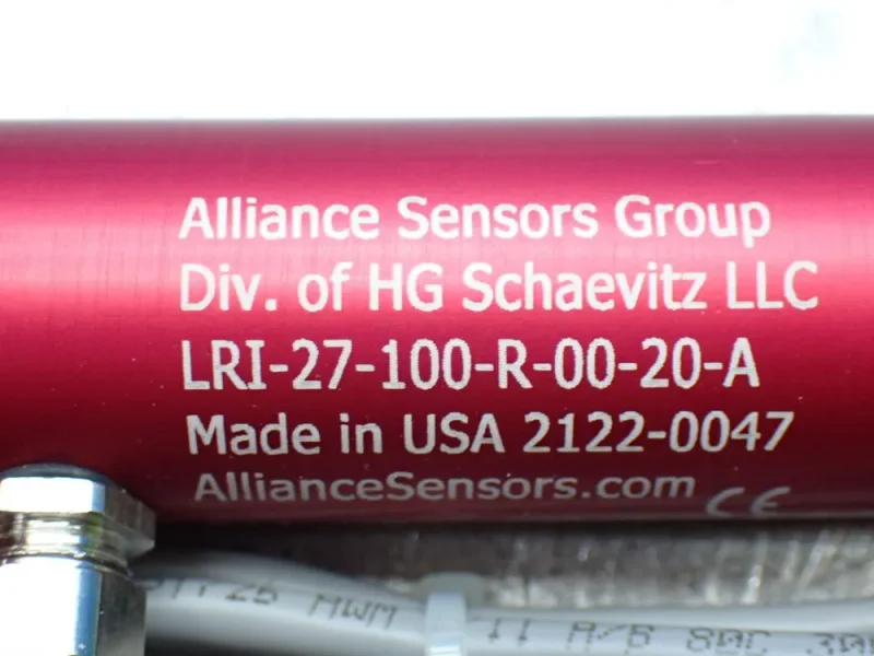 ALLIANCE SENSORS GROUP 2 LINEAR VARIABLE INDUCTIVE TRANSDUCER POSITION SENSORS  -  LRI-27-100-R-00-20-A