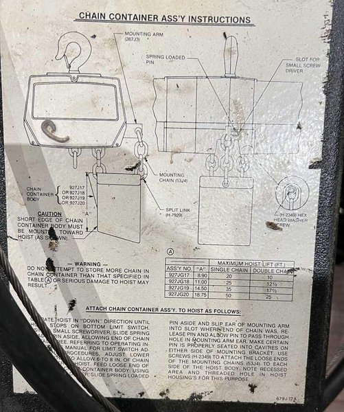Chain Hoist, Coffing, 2 Ton