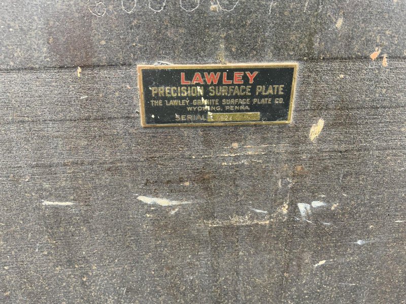 10' X 6' X 18" LAWLEY PRECISION GRANITE SURFACE PLATE: STOCK #80867
