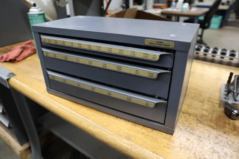 Huot Fractional Drill Index 3 Drawer with Contents- Auction Item