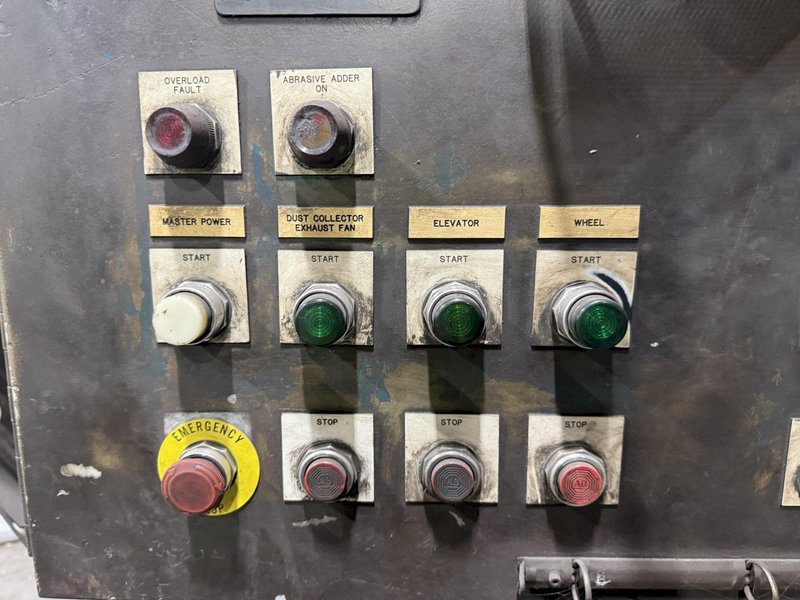 6 CU FT WHEELABRATOR MODEL #WTB-6.0 RUBBER BELT TUMBLE TYPE SHOT BLAST MACHINE: YOBRO #24278