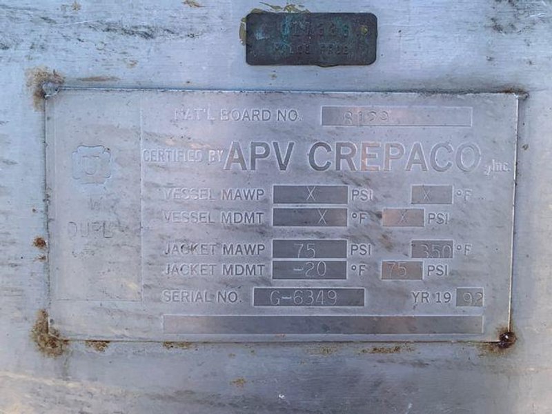 APV CREPAC 300 GALLONS S/S KETTLE