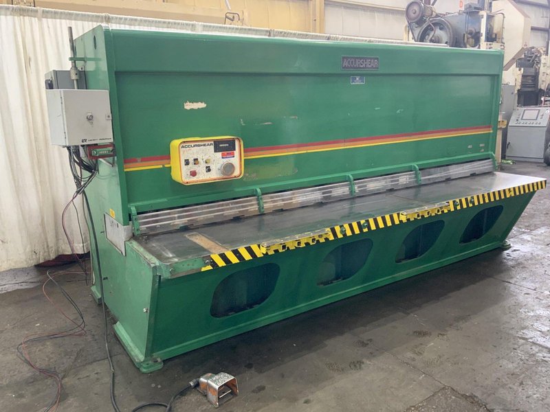 12' X 1/4" ACCURSHEAR MODEL 825010 HYDRAULIC SQUARING SHEAR: STOCK #80969