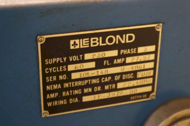 LEBLOND ENGINE LATHE: STOCK #73117