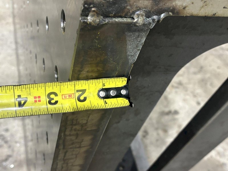 49.5" X 41.25" X 19" DRILLED AND TAPPED ANGLE PLATE EXTENSION: STOCK #22133