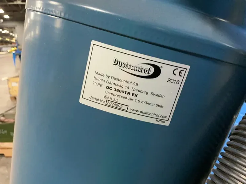 DUSTCONTROL AB PORTABLE DUST COLLECTOR   -  DC 3800TR EX