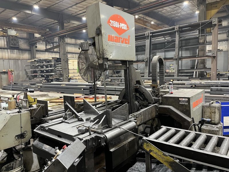 25″ x 20″ Marvel Series F2150A-PC60 Fully Automatic Vertical Band Saw, 2009 – Auto Feed