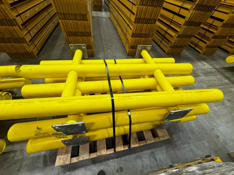 (20) 6' LONG x 42" HIGH IDEAL SHIELD TWO LINE PLASTIC COATED HEAVY DUTY GAURDRAIL BARRIER: YOBRO #24874