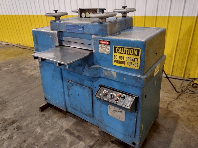 20"  X .078" SCHUBERT 19 ROLL MODEL WM2/500 COIL STRIP STRAIGHTENER PRECISION LEVELER: YOBRO #24983