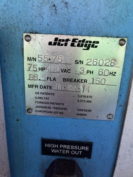 JET EDGE WATERJET INTENSIFIER PUMP  -  5575