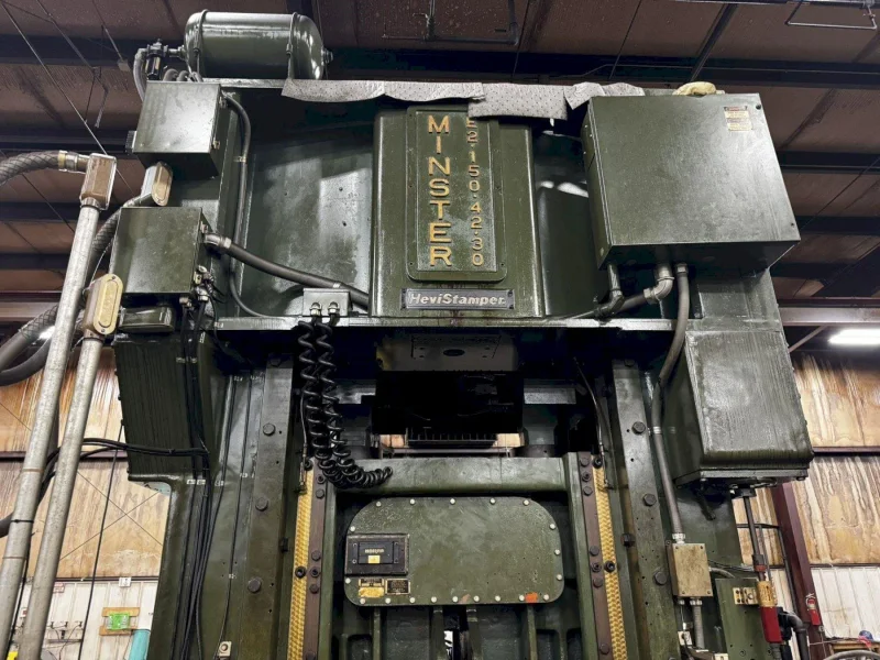 150 TON MINSTER E2-150-42-30 HEVI-STAMPER STRAIGHT SIDE PRESS: YOBRO #23911
