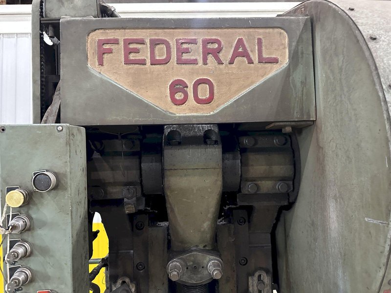 60 TON FEDERAL MODEL #60 OBI PUNCH STAMPING PRESS, 4" STROKE: STOCK #20995