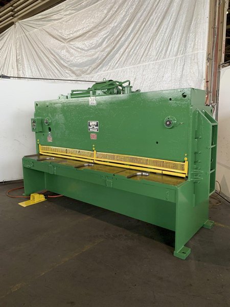 10' X 1/4" HTC MODEL 250-10A HYDRAULIC POWER SQUARING SHEAR. STOCK # 0684224.
