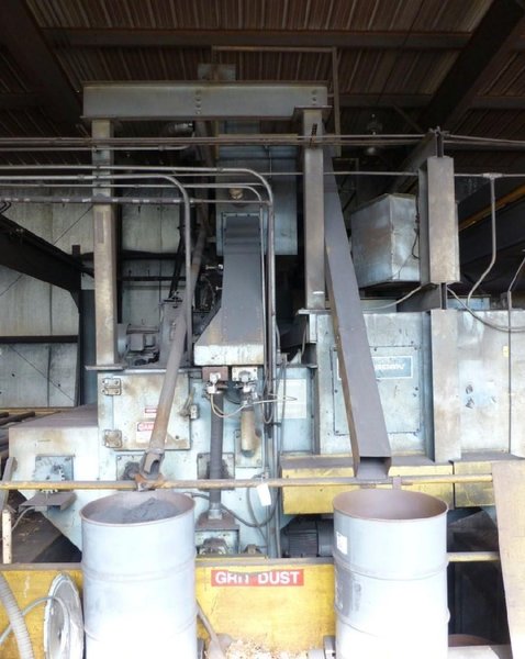 162&quot; WIDE X 6 WHEEL PANGBORN SHOT ROTOBLAST MODEL #ES-1923 TOP &amp; BOTTOM PLATE BLAST CLEANING SYSTEM: STOCK #13319