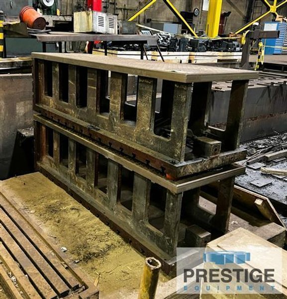 (2) 90.875" x 25.75" T-Slotted Angle Plates / Machining Tables w/ Fixture Surface Plates