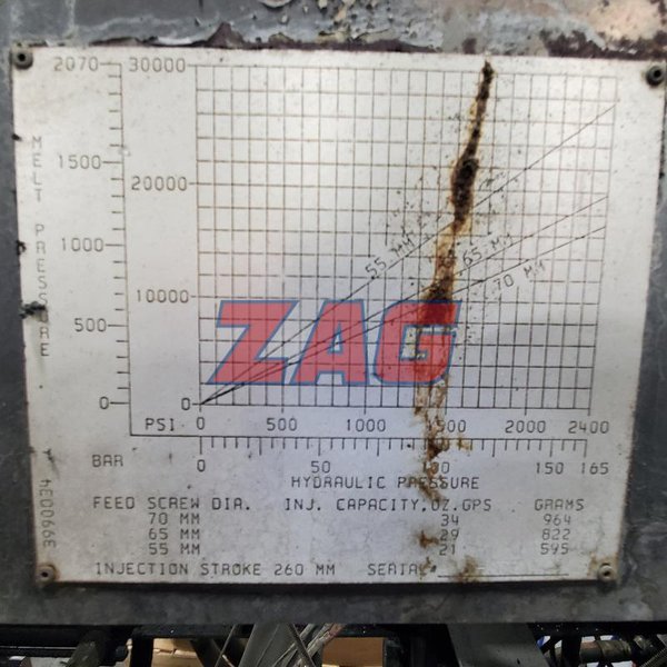 Cincinnati Milacron Used MH300-29 Injection Molding Machine, 300 ton,  29 oz.