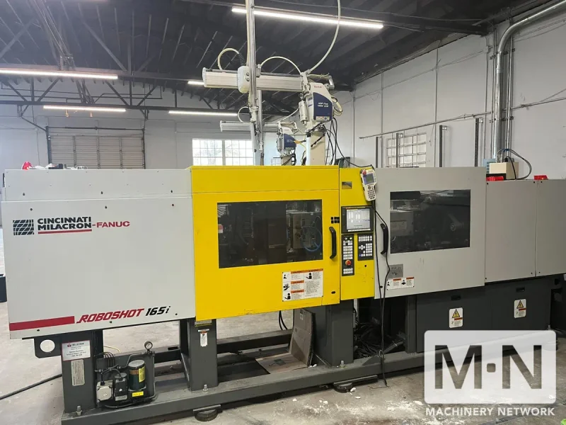 165 TON 8.8 OZ CINCINNATI ROBOSHOT MODEL R165 ELECTRIC INJECTION MOLDING MACHINE MFG 1999