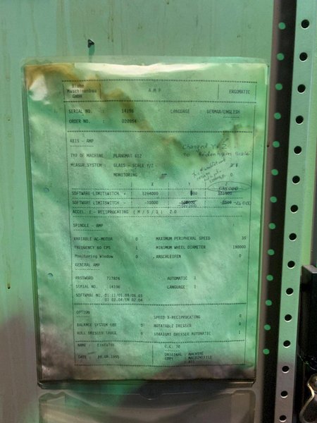 24" X 48" BLOHM PLANOMAT 612 CNC HYDRUALIC SURFACE GRINDER. STOCK # 0632322