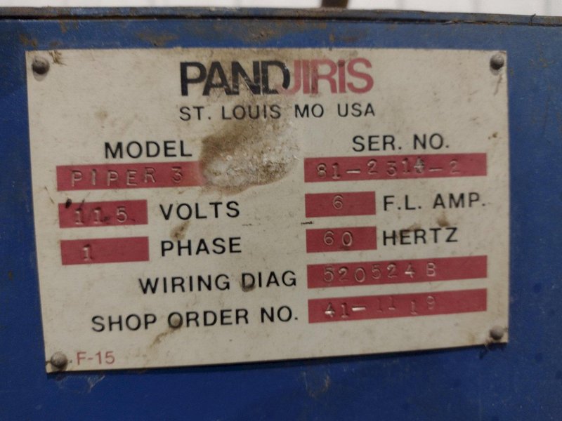 6,000 LB PANDJIRIS MODEL PIPER 3 TANK TURNING ROLLS, DRIVE &amp; IDLERS, 110V : YOBRO 24750