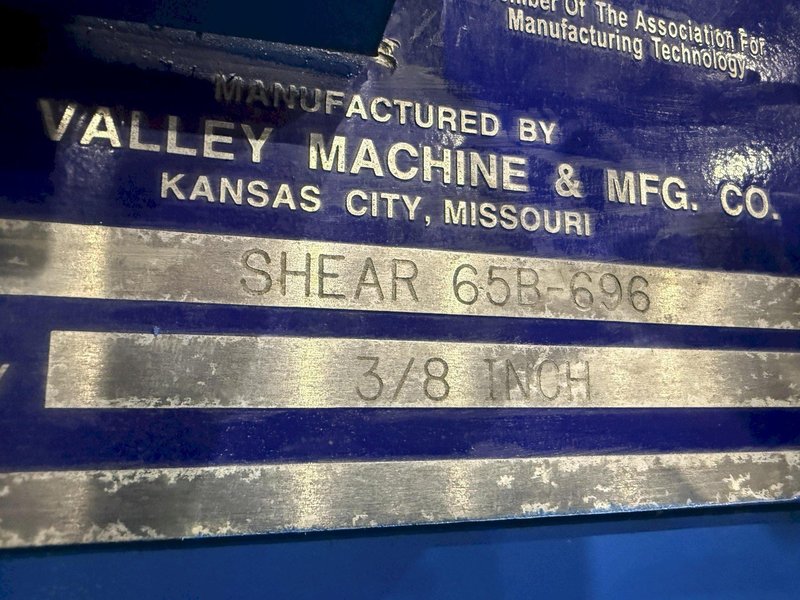 3/8" x 144" BLUE VALLEY MODEL #65B-696 CIRCLE SHEAR: YOBRO #24409