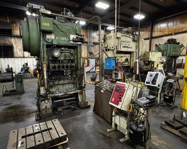 100 TON MINSTER P2-100-42 PIECE MAKER STRAIGHT SIDE HIGH SPEED PRESS. STOCK # 0883325