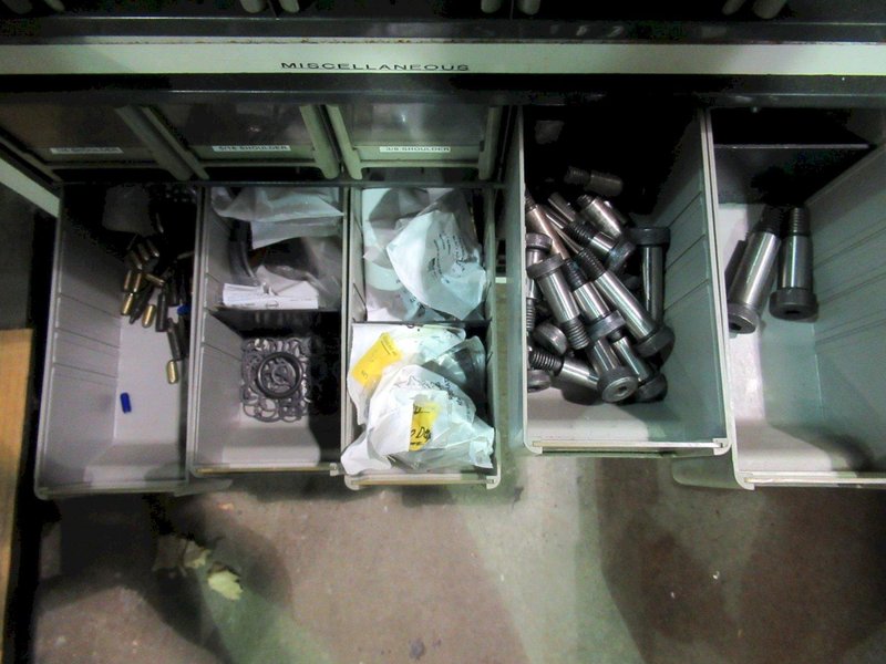 Hardware Storage System with Contents, Including Pins, Taps, Screws, Woodruff Keys and MORE!- Auction Item