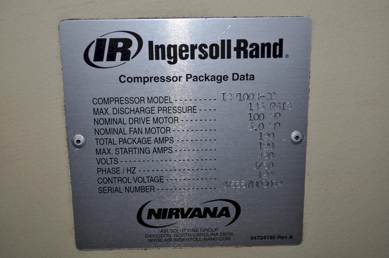 100 HP INGERSOL RAND AIR COMPRESSOR