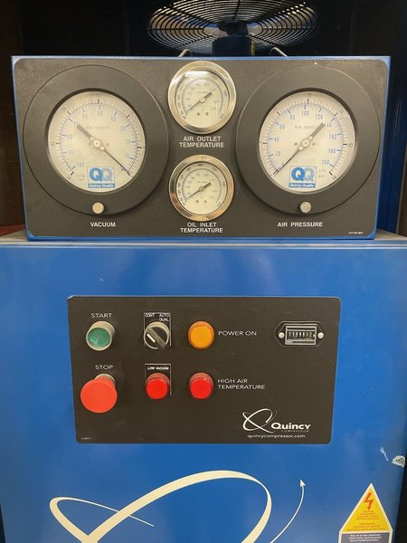 100 HP Quincy QSVI-100 Rotary Screw Vacuum Pump, 2006 – Great Condition, ~12,000 HRS (2)
