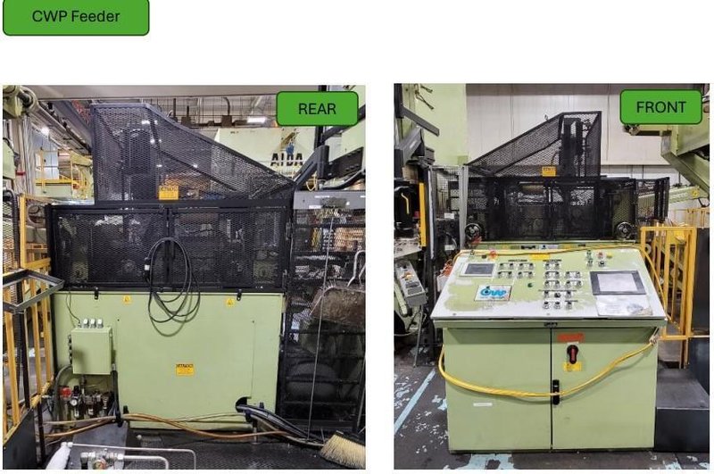 220 TON AIDA #NCI-200(2) PRESS LINE, COMPLETE WITH CWP SPACE-SAVER COIL FEED LINE: STOCK #22209