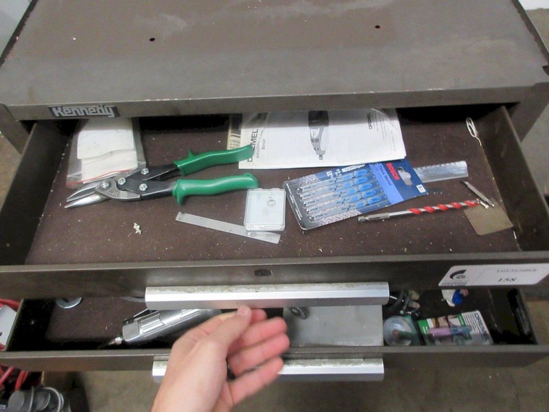 Kennedy 2 Drawer Mid Tool Box, with Contents of Dremel Tools and More- Auction Item