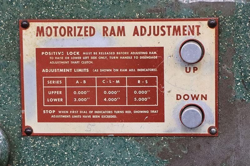 8' x 55 TON CHICAGO DREIS &amp; KRUMP MECH. PRESS BRAKE, MODEL 68-B