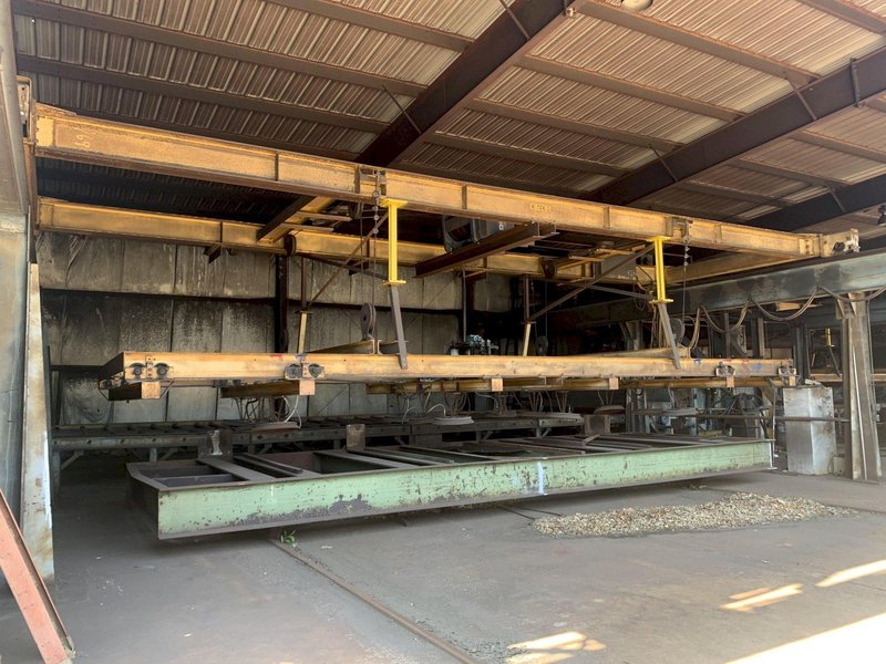 162&quot; WIDE X 6 WHEEL PANGBORN SHOT ROTOBLAST MODEL #ES-1923 TOP &amp; BOTTOM PLATE BLAST CLEANING SYSTEM: STOCK #13319