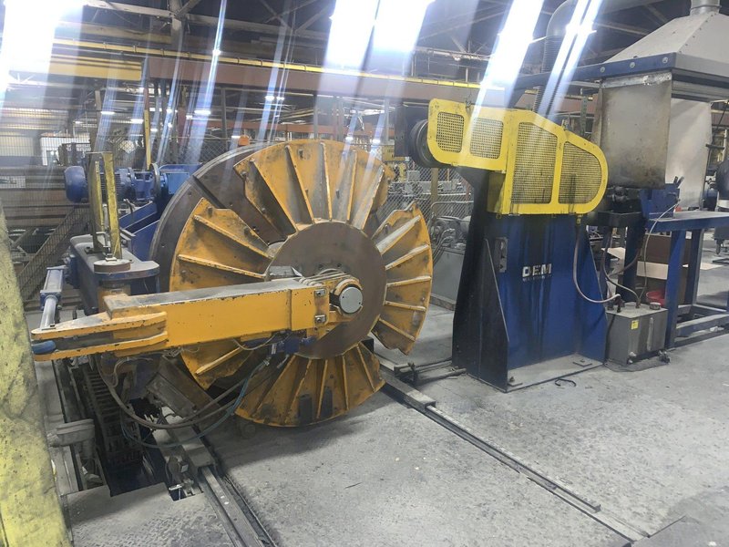.512&quot; X 12&quot; X 4 STAND DEM WIRE FLATENING ROLLING MILL LINE, YEAR 2017: STOCK #13898