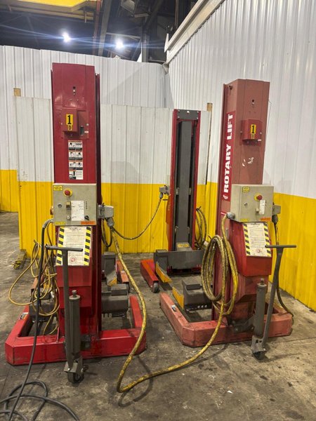 (4) 15,000 LBS ROTARY MODEL #HP415-100 HEAVY DUTY MOBILE COLUMN LIFT JACKS: YOBRO #24468